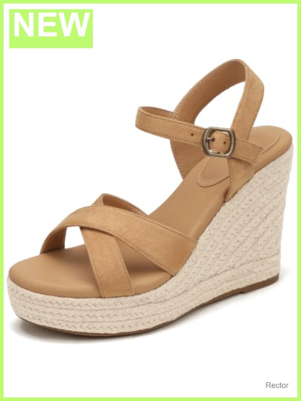 Womens Platform Wedge Sandals Espadrille Ankle Strap Open Toe Buckle